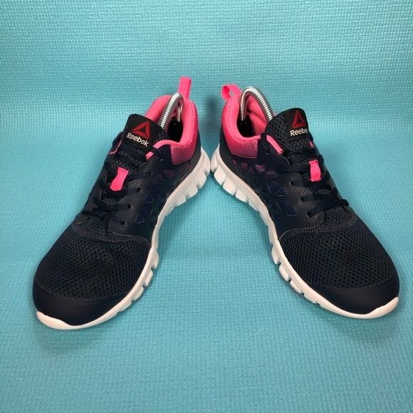 Reebok Sublite XT Cushion Comfort 2.0 AR2943 Blue/Pink Cross Training Shoes 8.5 - Picture 4 of 9